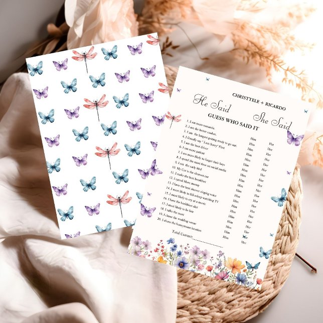 Modern He dit qu'elle a dit carte de jeu de douche (Créateur téléchargé)