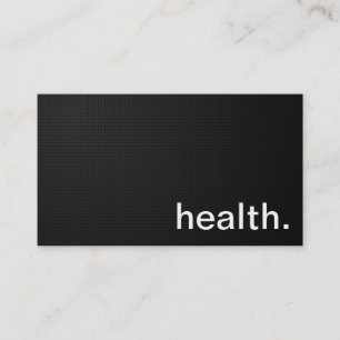 Modern Health Professional- Black Texture Business Card