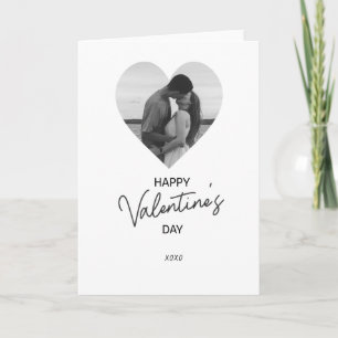 Modern Heart Photo Valentine's Day by VI Card
