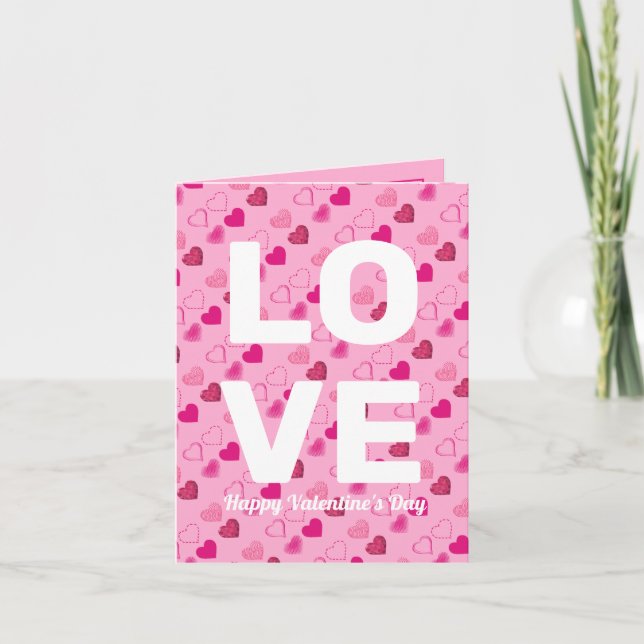 Modern Hearts Pattern Card (Front)