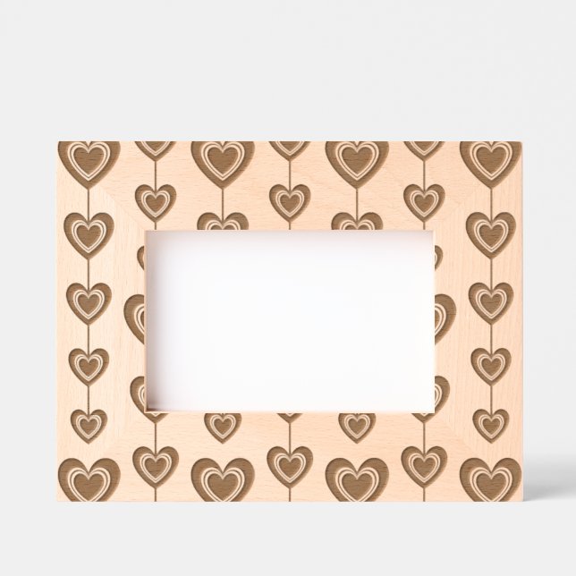Modern Hearts String Pattern Etched Frames (Front)