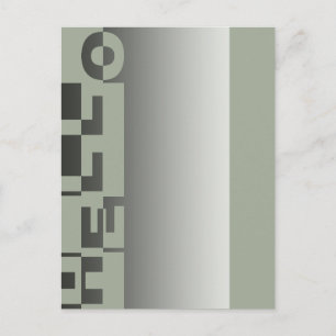 Modern HELLO Banner + your backgr. & ideas Postcard