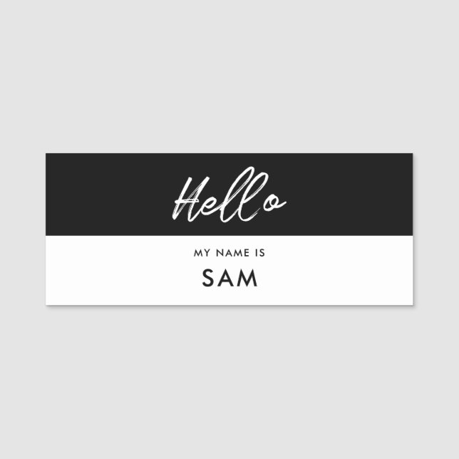 Modern Hello my name is Name Tag (Front)