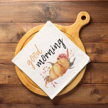 Modern Hello Pumpkin Orange Pumpkin With Flowers Kitchen Towel<br><div class="desc">Best Gift For Your Friends And Family,  Personalized Thanksgiving Text With Autumn Colours. Happy Thanksgiving With Watercolor Pumpkins With Flowers . Ideas for decorate you home on Thanksgiving</div>