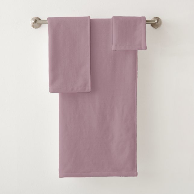Modern Heritage Solid Dusty Mauve Bath Towel Set (Insitu)