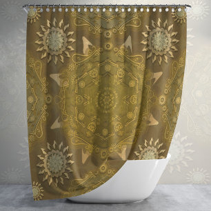 Modern hexa golden ursidae mandala art 