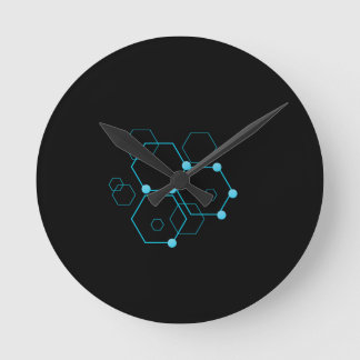 Modern Hexagon Inside Circle Wall Clock 