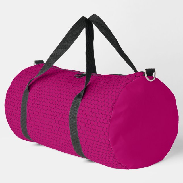 Modern Hexagonal Grid Geometric Pattern BB0066 Duffle Bag (Left Corner)