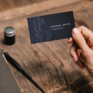 Modern Hi-tech Futuristic Geometric Shape Business Card