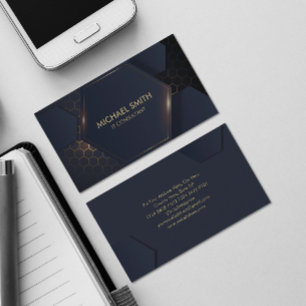 Modern Hi-tech Hexagonal Shape Business Card