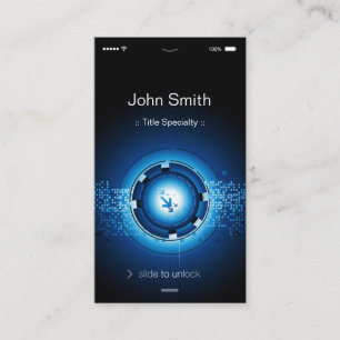 Modern Hi Tech  - iPhone iOS Flat Design Business Card