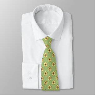 Modern Hibiscus Hawaiian Floral Two-Sided Printed Tie