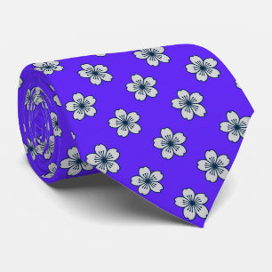 Modern Hibiscus Hawaiian Floral Two-Sided Printed Tie