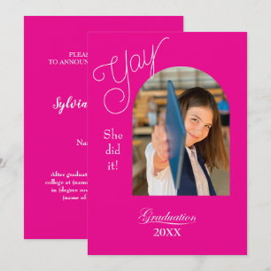 Modern High School Graduation Announcement - photo