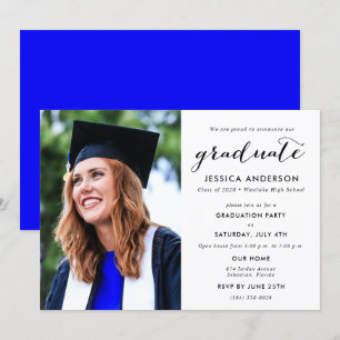 Modern High School Graduation Party Photo Invitation