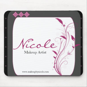 Modern High Style Black Grey Pink Mouse Pad