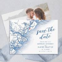 Modern Hilton Head South Carolina Map Wedding