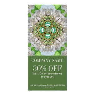 modern hip green diamond sparkles fashion girly rack card