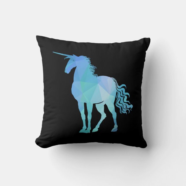 Modern Hip Unicorn Throw Pillow (Front)