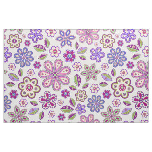 Modern Hippie Floral Pattern   Botanical Fabric