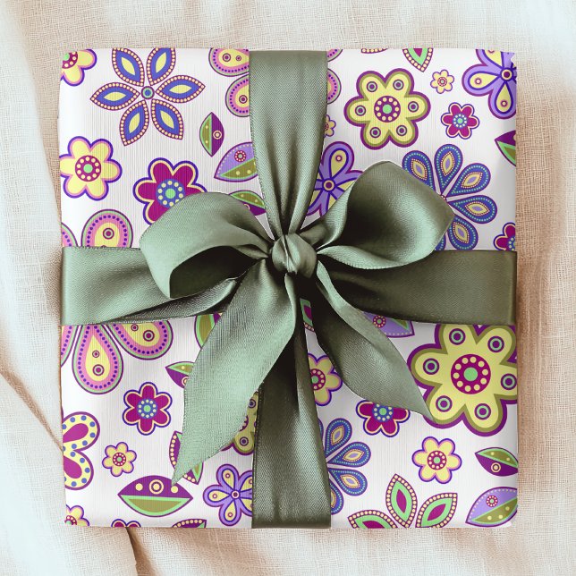 Modern Hippie Floral Pattern | Botanical Wrapping Paper (Creator Uploaded)