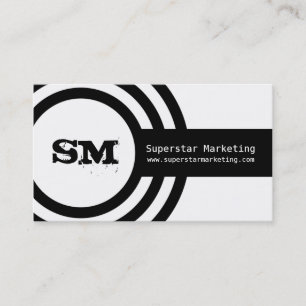 Modern Hipster Business Card, Black and White Card