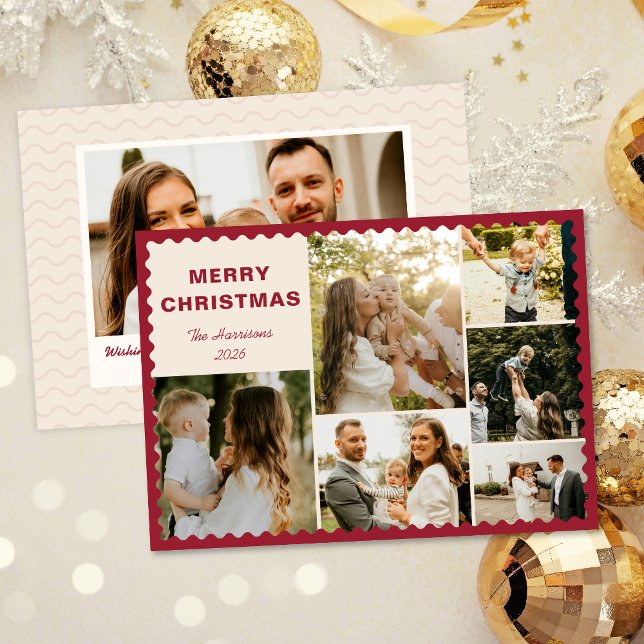 Modern Holiday Card with Photo Collage (Creator Uploaded)
