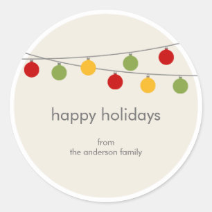 Modern Holiday Christmas Ornaments Gift Tag