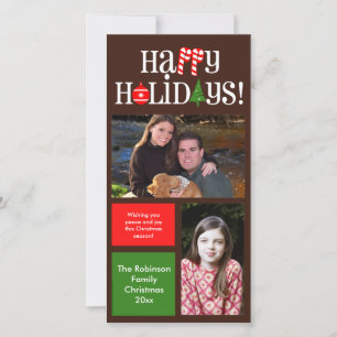 Modern Holiday Colour Blocks 2 Card
