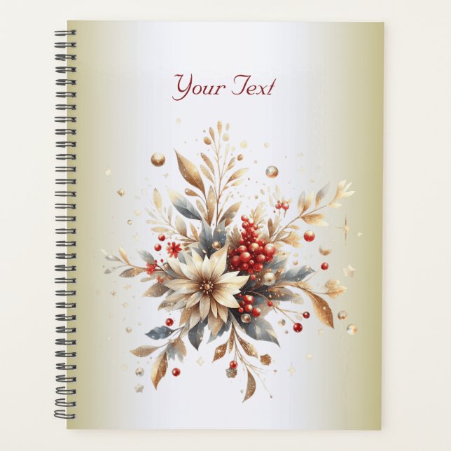 Modern Holiday Flowers Planner (Front)