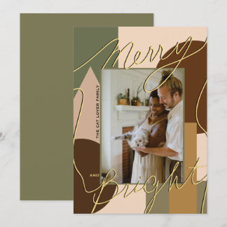 Modern Holiday Merry Bright Earth-tones Photo Geo