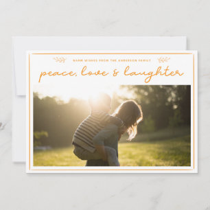 Modern Holiday   Minimal Simple Script Photo Card