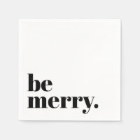 Modern Holiday Minimalist Fun Be Merry