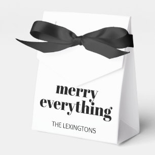 Modern Holiday Minimalist Merry Everything Favor Box