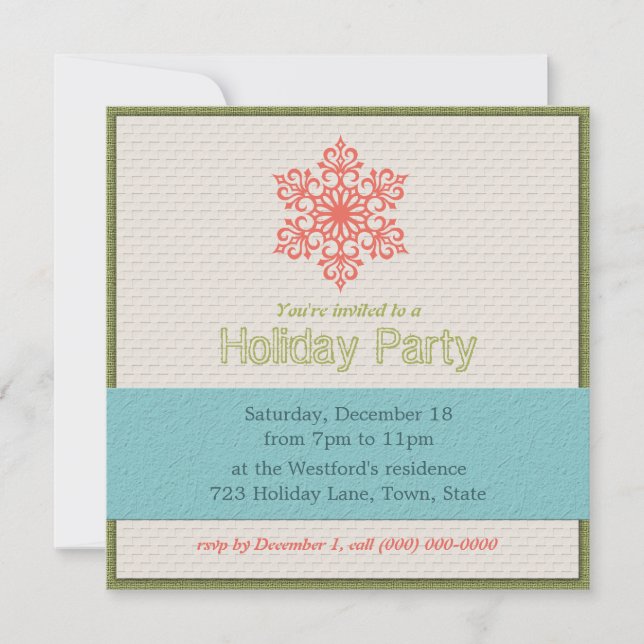 Modern Holiday Party Invitations (Front)