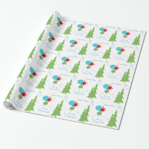 Modern Holiday Personalized Wrapping Paper