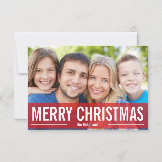 MODERN HOLIDAY PHOTO CARD MERRY CHRISTMAS (Front)