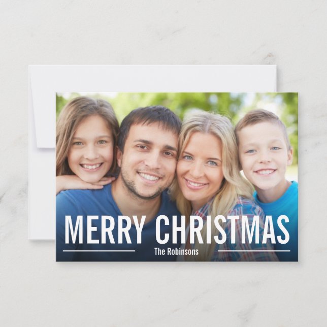 MODERN HOLIDAY PHOTO CARD MERRY CHRISTMAS (Front)