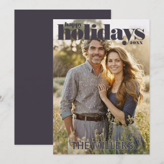 Modern Holiday Photo Christmas Card