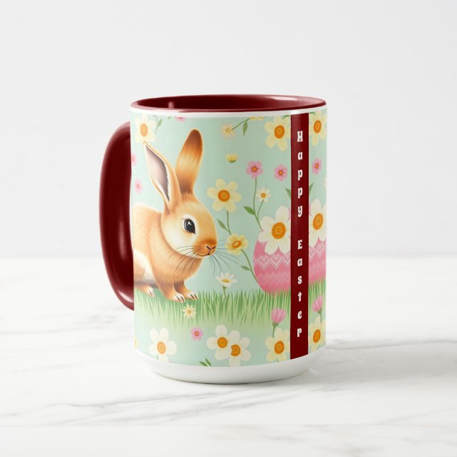 Modern Holiday Rabbit Easter Collection Mug (Front Left)