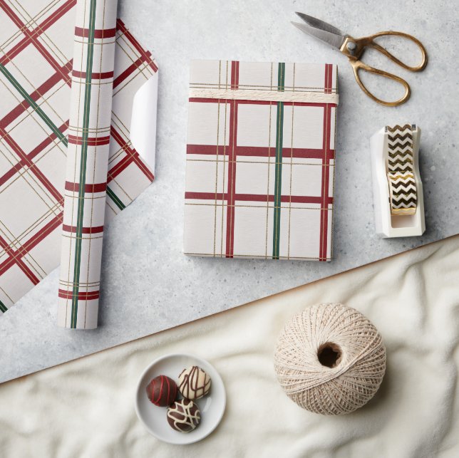 modern Holiday stripes Wrapping Paper (Crafts)