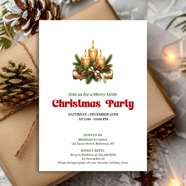 Modern Holly Berries Christmas Decoration Card (Modern Holly Berries Christmas Decoration Card)
