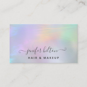 Modern holographic abstract signature business card