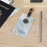 Modern Holographic Business Logo and Website Luggage Tag<br><div class="desc">Add your business logo and website URL by clicking the "Personalize" button. Featuring a cute and sparkly faux holographic background that's perfect for both small business owners and large organizations. Perfect for a beautician or beauty salon owner, makeup artist, costume maker, hair stylist, or cosmetologist." Simply add your logo, name...</div>