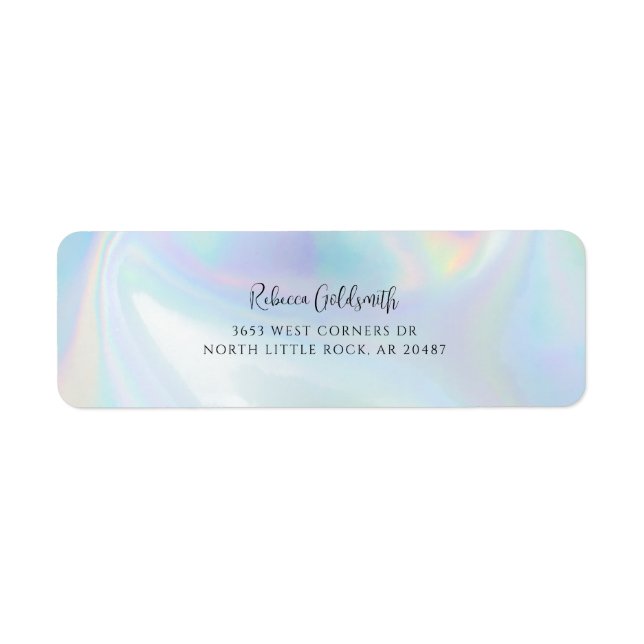 Modern Holographic Business Office Return Address (Front)