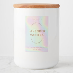 Modern Holographic Candle Product Label 