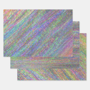 Modern Holographic Elegant Pastel Rainbow Party Wrapping Paper Sheet