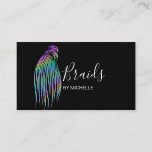 Modern Holographic Hair Braider, Braids, Braiding  Business Card