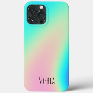 Modern Holographic Iridescent Personalized  iPhone 13 Pro Max Case