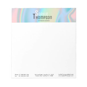 Modern Holographic Liquid Marble Notepad